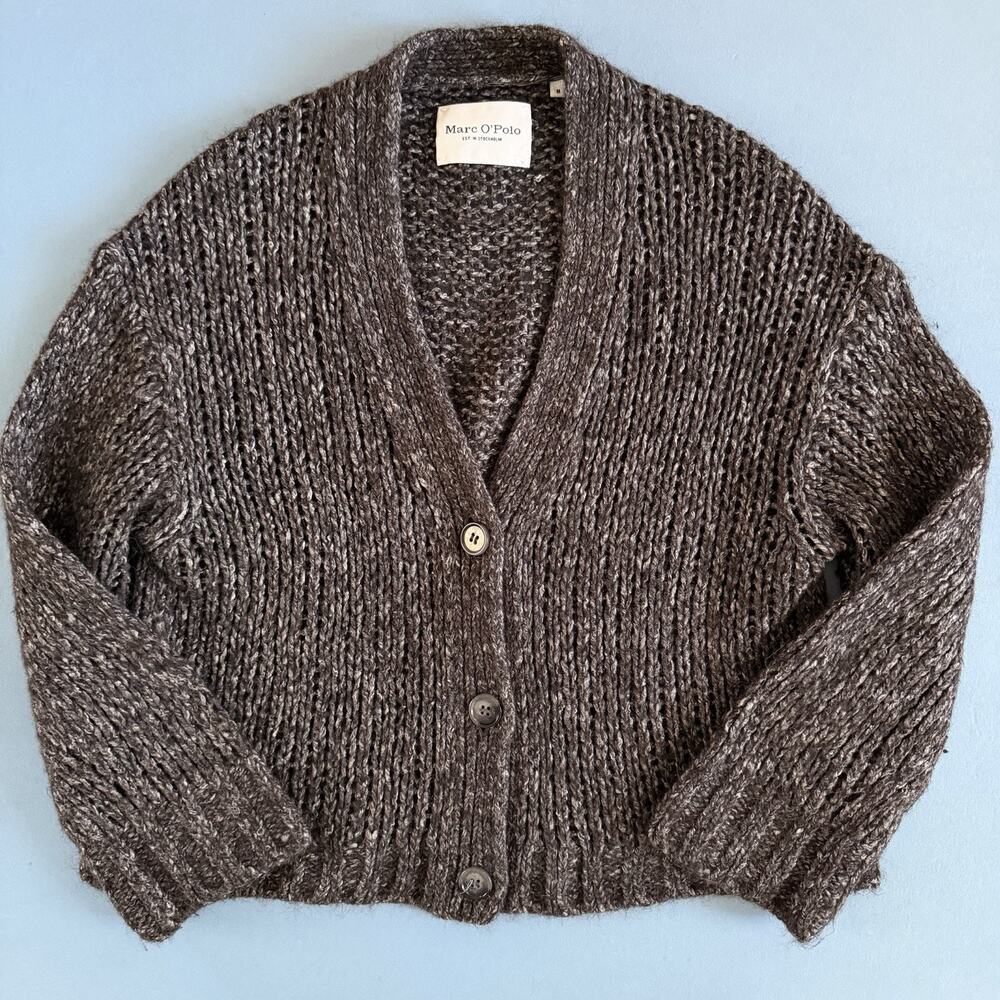 Women's Chunky Knit Button-Front Cardigan - Charcoal
